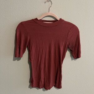 Forever 21 Red Fitted Short Sleeve Tee